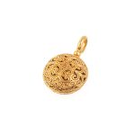 Kallisto round pendant in Gold plated silver 925 - Image 5