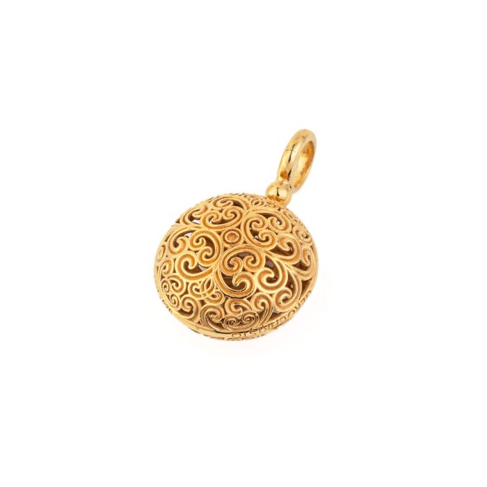 Kallisto round pendant in Gold plated silver 925 - Image 5