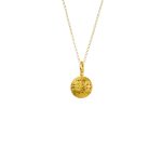 Kallisto round pendant in Gold plated silver 925