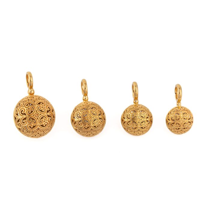 Kallisto round pendant in Gold plated silver 925 - Image 6