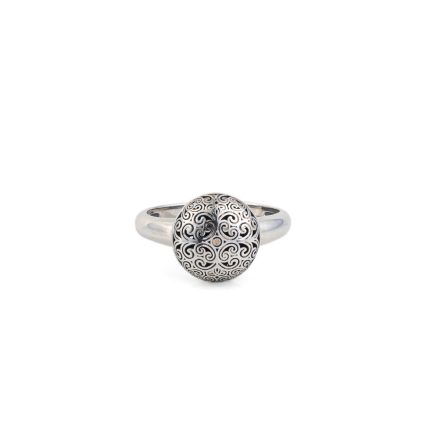 Gerochristo - Kallisto Round Ring in oxidized silver