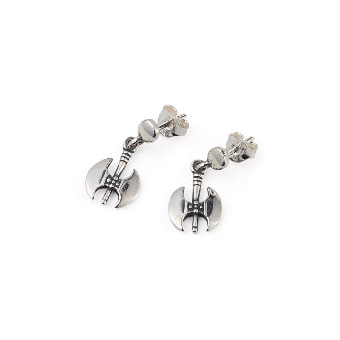 Minoan Double Axe Earrings - Sterling Silver - Image 4