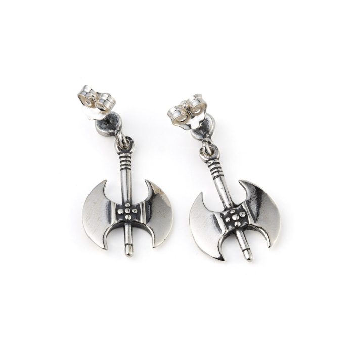 Minoan Double Axe Earrings - Sterling Silver - Image 2