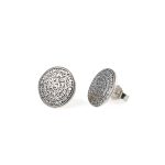 Minoan Phaistos Disk Earrings - Sterling Silver and Gold Plated - Image 3