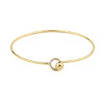 Minimal Circle Bangle Bracelet – 925 Sterling Silver and Gold Plated