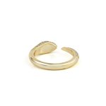 Zircon Snake Ring - Sterling Silver & Gold Plated - Image 3
