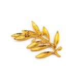 Olive Leaves Brooch - 925 Sterling Silver and Gold Plated - Image 2