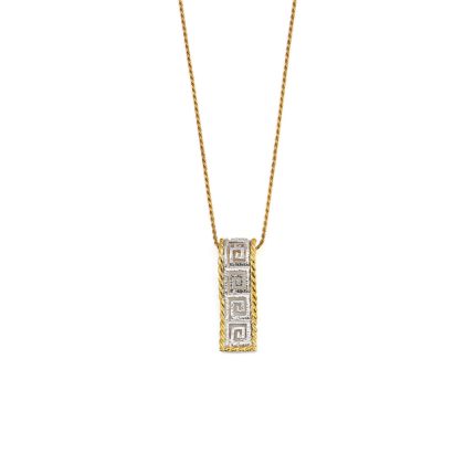 Greek Key Meander Lace Pendant