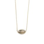 Eye Blue Zircon Necklace – 9K Gold - Image 2