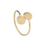 14k Gold Double Phaistos Disc Ring - Image 3