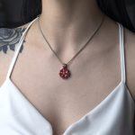 Flower Pendant with Swarovski Crystals - Image 2