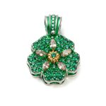 Flower Pendant with Swarovski Crystals - Image 3