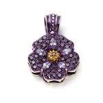 Flower Pendant with Swarovski Crystals - Image 4