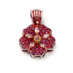 Flower Pendant with Swarovski Crystals - Image 5