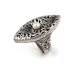 Byzantine Pearl Ring Sterling Silver - Yianni Jewelry - Image 2