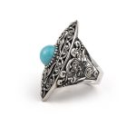 Δαχτυλίδι Βυζαντινό με Turquoise από Ασήμι 925 - Yianni Jewelry - Image 3