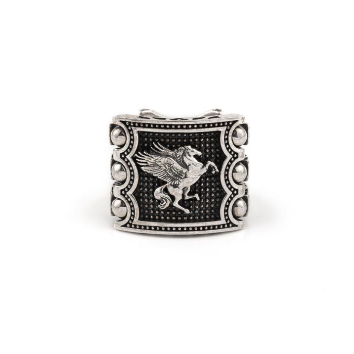 Pegasus Ring Sterling Silver - Yianni Jewelry - Image 1