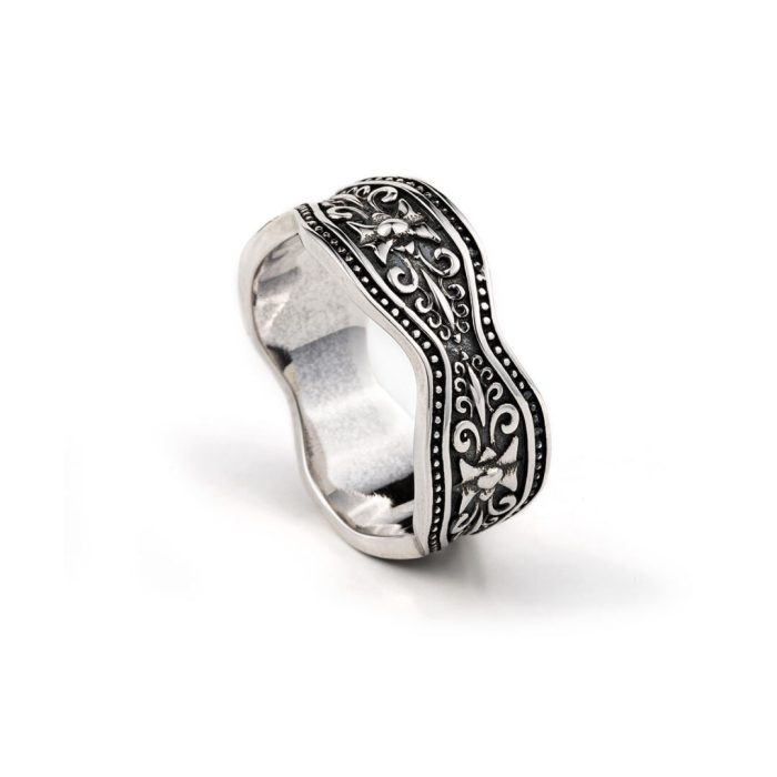 Byzantine Unisex Ring - Sterling Silver Yianni Jewelry - Image 2