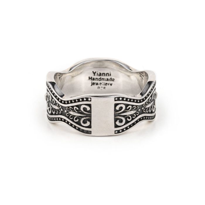 Byzantine Unisex Ring - Sterling Silver Yianni Jewelry - Image 3