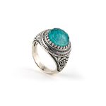 Sterling Silver Malachite Ring - Yianni Jewelry - Image 2