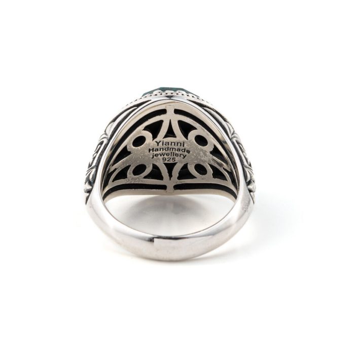 Sterling Silver Malachite Ring - Yianni Jewelry - Image 3