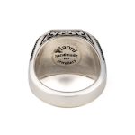 Fleur de lis Signet Cross Ring - Sterling Silver Yianni Jewelry - Image 3