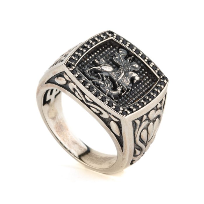 Saint George Ring Sterling Silver- Yianni Jewelry - Image 2