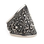 Byzantine Floral Ring - Sterling Silver Yianni Jewelry - Image 3