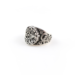 Byzantine Round Ring - Sterling Silver Yianni Jewelry - Image 2