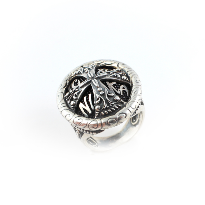 Byzantine Orthodox Ring IC-XC NIKA - Yianni Jewelry - Image 3