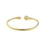 Spiral Cuff Bracelet with Stone - 925 Sterling Silver - Image 8