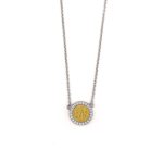 Phaistos Disc Zircon Necklace - 925 Sterling Silver Gold Plated - Image 3