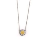 Phaistos Disc Zircon Necklace - 925 Sterling Silver Gold Plated - Image 5