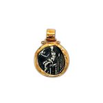 Hercules Coin Pendant - 14K Gold and Sterling Silver 925 - Image 4