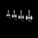 Double Headed Axe Pendant - Sterling Silver Gold Plated - Image 4