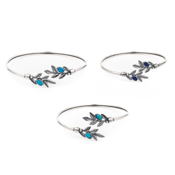 Olive Leaves Bracelet With Stones - Image 4