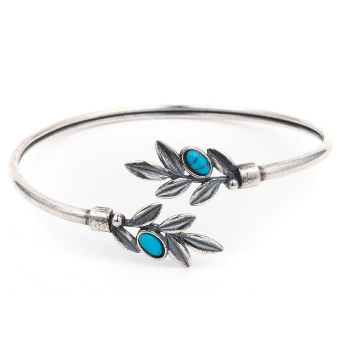 Olive Leaves Bracelet With Stones - Image 2