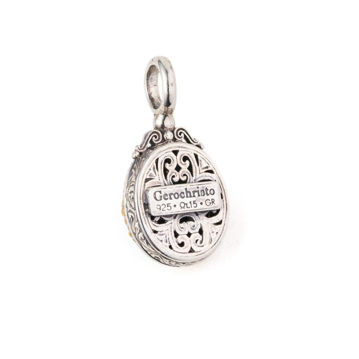 Gerochristo - Iris pendant in Sterling Silver with Gemstone - Image 3