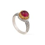 Gerochristo - Iris ring in Sterling Silver with Ruby - Image 2