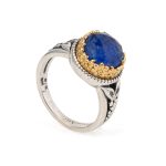 Gerochristo - Dione round ring in sterling silver with Lapis - Image 2