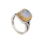 Gerochristo – Dione square ring in sterling silver with Mother of Pearl - Image 3