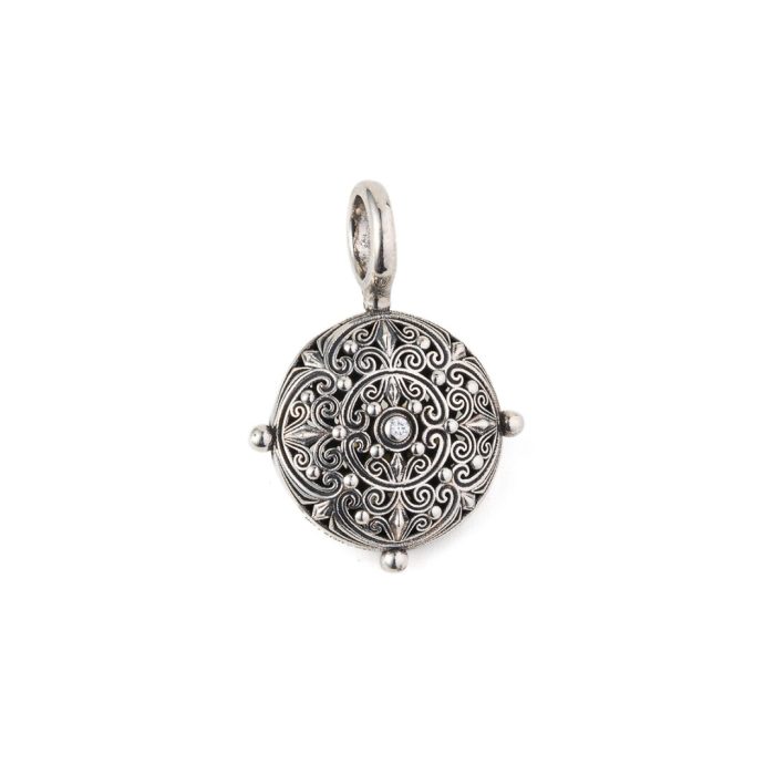 Gerochristo - Kallisto round pendant in Gold plated silver 925 - Image 3