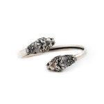 Silver Lion's Head Cuff Bracelet - Image 2