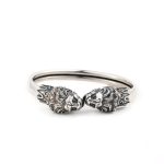 Silver Lion's Head Cuff Bracelet - Image 3