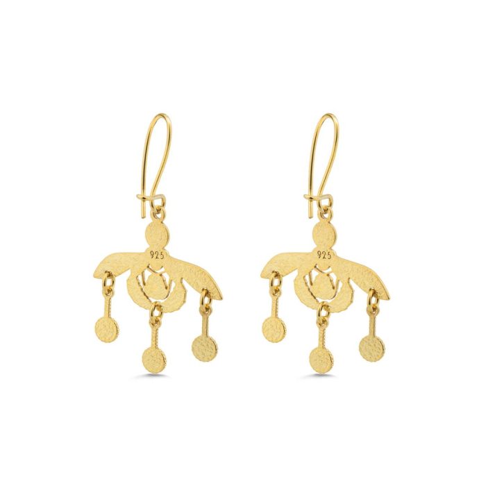 Greek Minoan Bees Earrings – Sterling Silver and Gold Plated - Image 6
