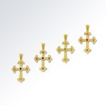 Multi precious Cross in 18K Gold - Image 9