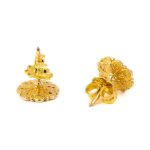 Byzantine Rosette Stud Earrings – 18K Gold - Image 4