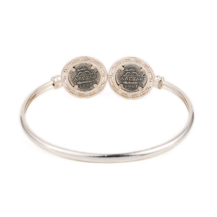 Athena Coin Hinge Bracelet – 925 Sterling Silver - Image 3