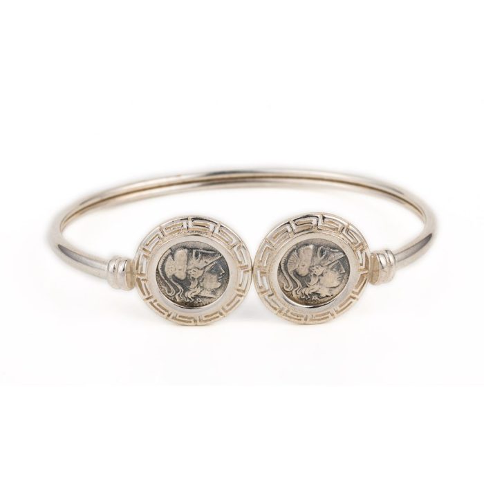 Athena Coin Hinge Bracelet – 925 Sterling Silver - Image 4