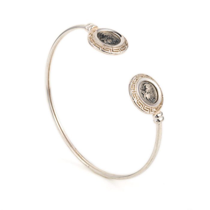 Athena Coin Hinge Bracelet – 925 Sterling Silver - Image 6